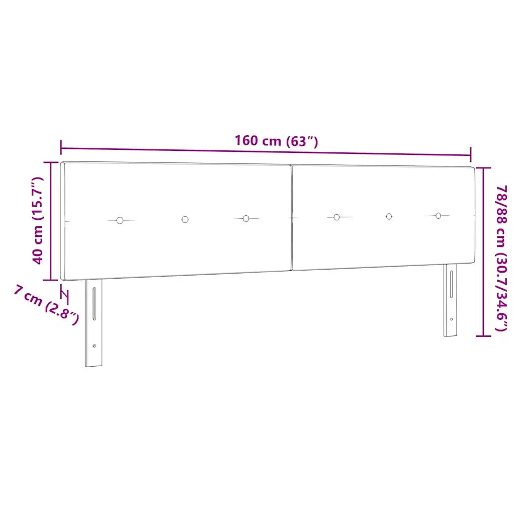 Testiera regolabile in altezza Grigio scuro 160 cm Tessuto 42007164