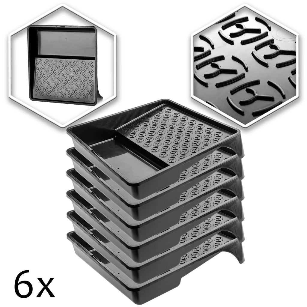 Vassoio per pittura grande KADAX 320x350 mm per set di 6 rulli per pittura, nero