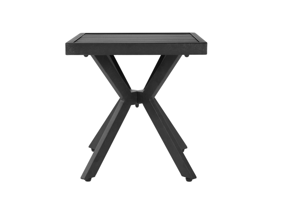 Tavolino da Esterno in Alluminio ¨C MINIMAL ¨C Quadrato, Marrone Scuro