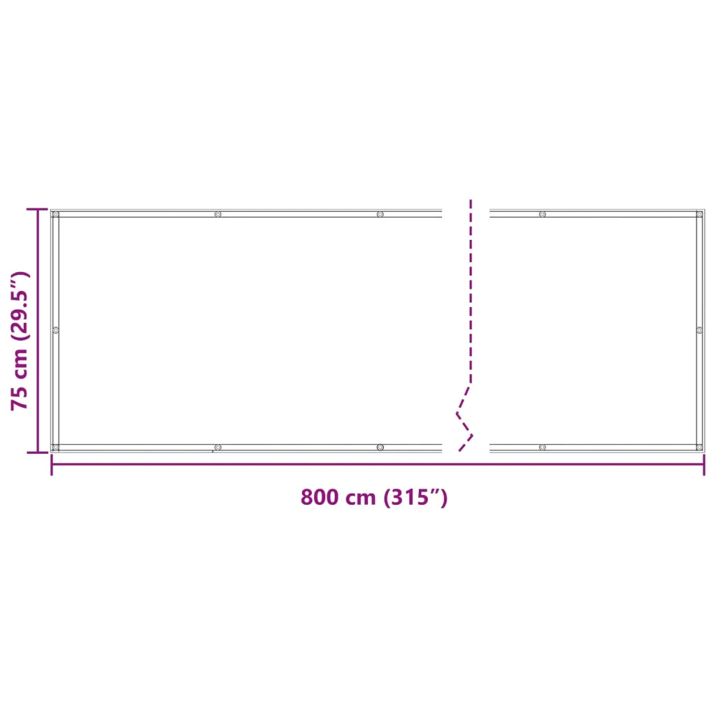 Schermo da balcone | Paravento da Balcone Borgogna 75 x 800 cm