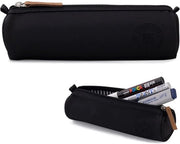 Etui per materiali con design circolare - Piccolo contenitore, contenitore per libri, organizzatore per ufficio e scuola (nero)