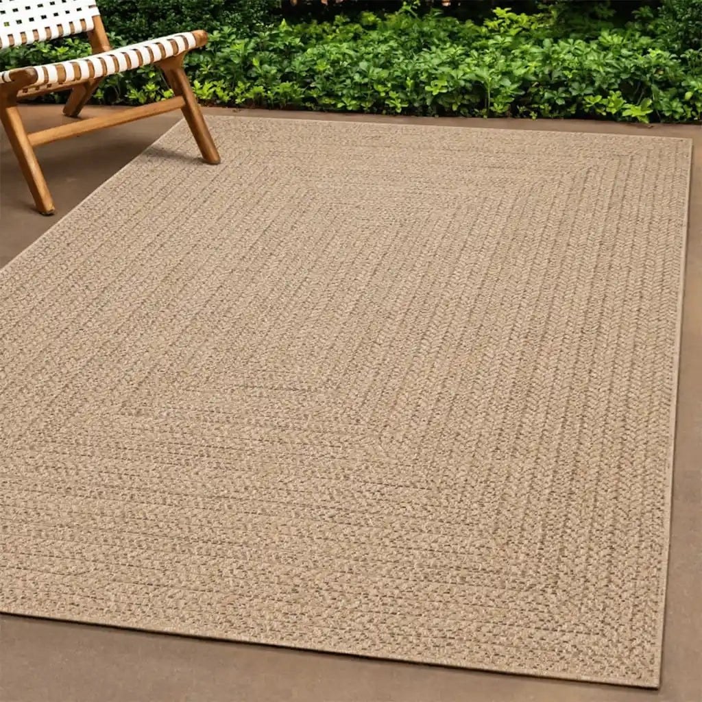 Tappeto ZIZUR 240x240 cm Aspetto Iuta per Interni ed Esterni 4006156