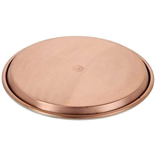 Vigor CM45 Vigor Heavy Teglia da Forno Tonda Rame Stagnato Pesante Bordo 3 cm Diametro 45 cm