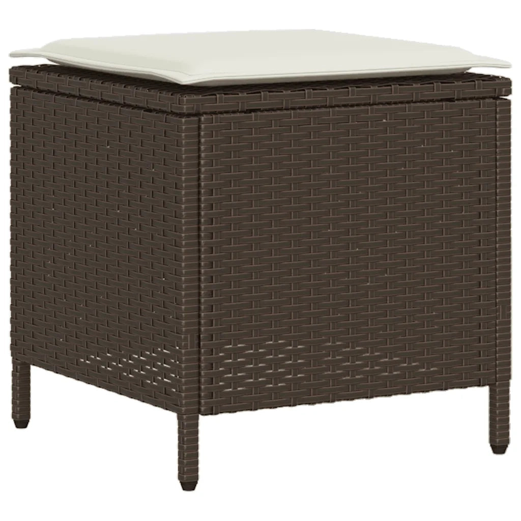 Set Divano da Giardino 6 pz con Cuscini Marrone in Polyrattan 3324578