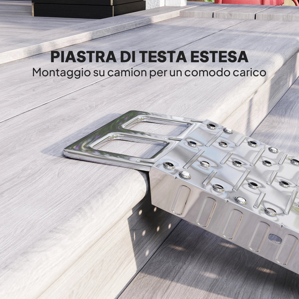 Rampa Pieghevole per Moto ¨C Minimal ¨C Acciaio Antiscivolo Argento