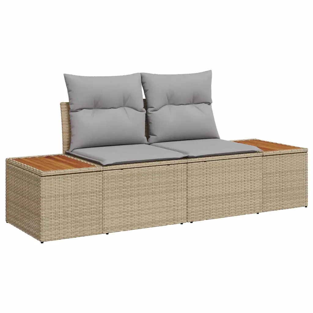 Divano da giardino Beige 184 x 62 x 85cm polyrattan 42006820