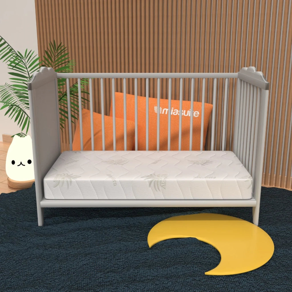 Materasso per Culla 65x130, alto 14 cm - Waterfoam, Sfoderabile, Rivestimento Aloe Vera | Lupin Baby