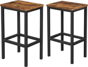 Set di 2 altalate da tavolo stile industriale vintage marrone scuro - eetkamerstoelen per soggiorno cucina LBC65X