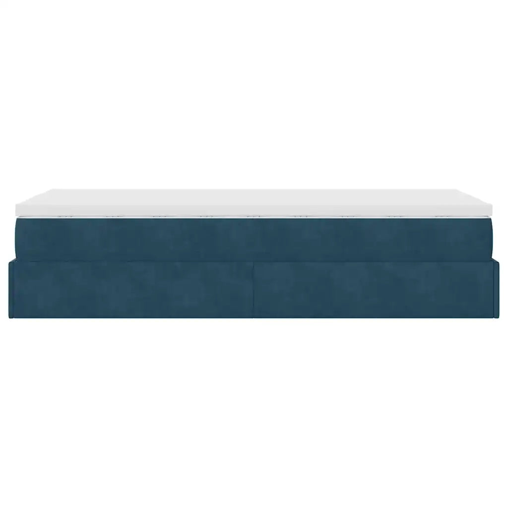 Struttura Letto Pouf con Materasso 80x200 cm Velluto 3311151