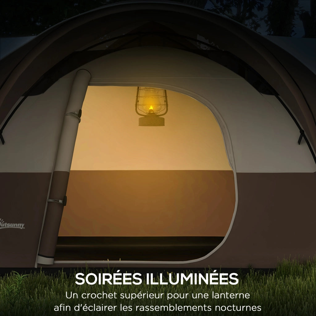 Tenda da campeggio familiare 5-6 persone impermeabile con borsa - Xylo - 550x300x198 cm