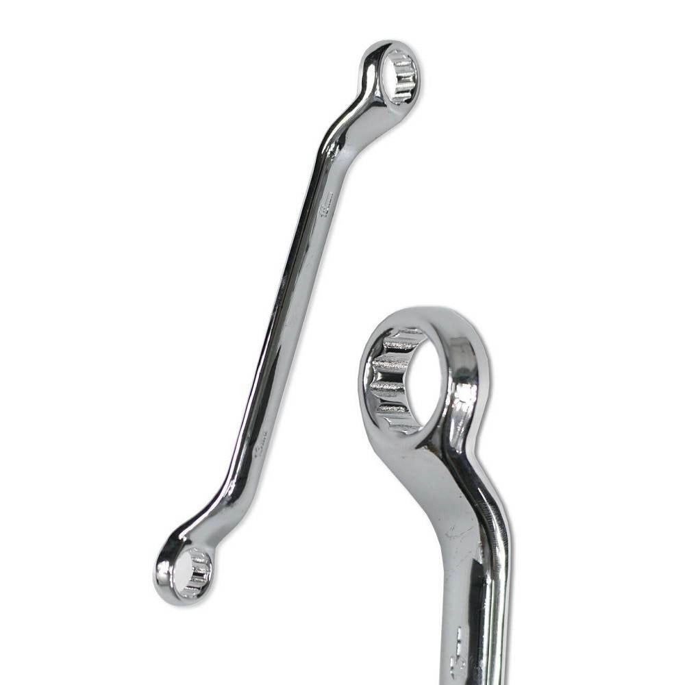 Trade Shop - Chiavi Poligonali A Doppia Testa Curva 6 Pz Chiave Lunga In Cromo Vanadio 91705 -