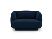 Cosmopolitan Design - Poltrona "Tulum" in velluto blu reale 