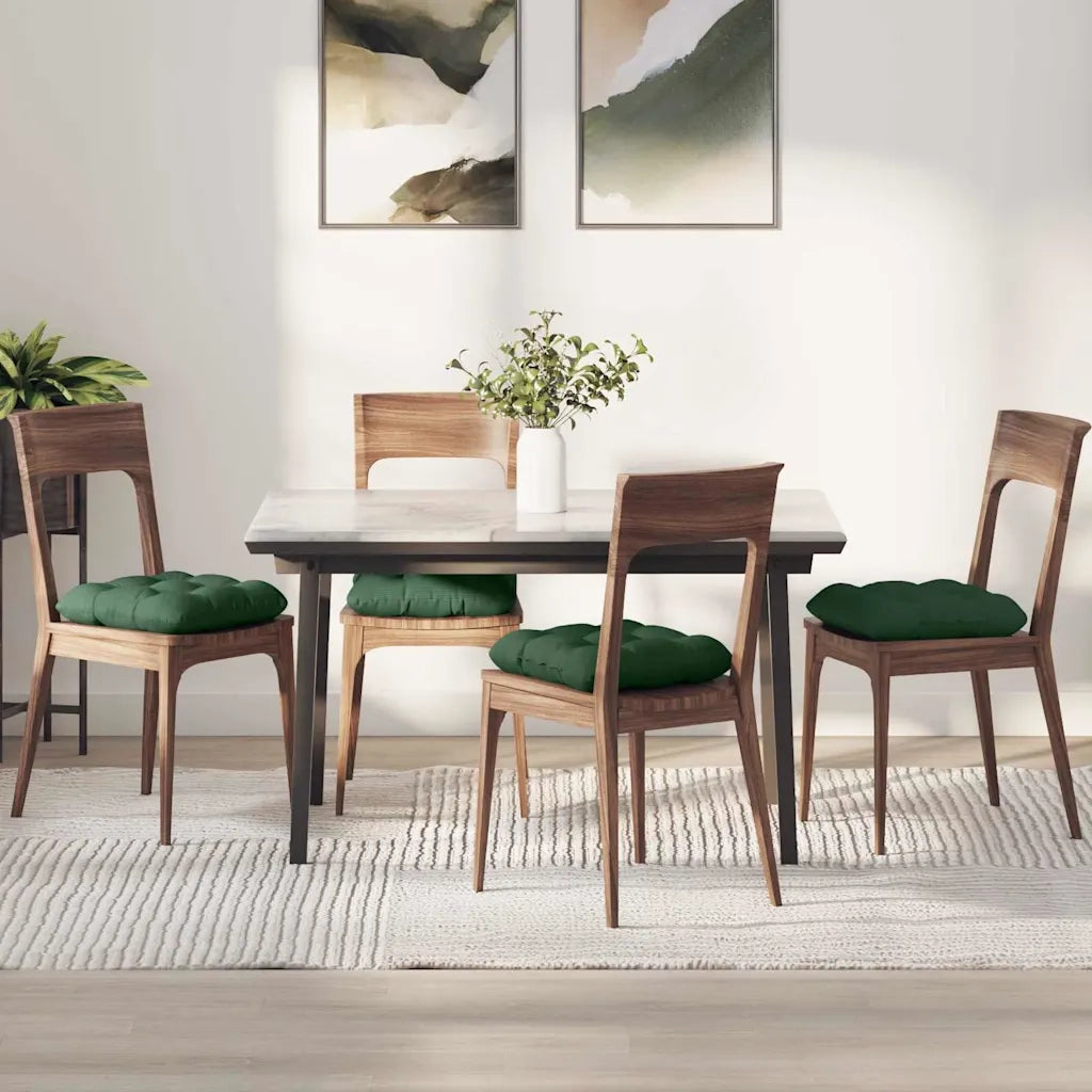 Cuscini per Seduta 4 pcs Verde Scuro 40 x 40 cm 42015100