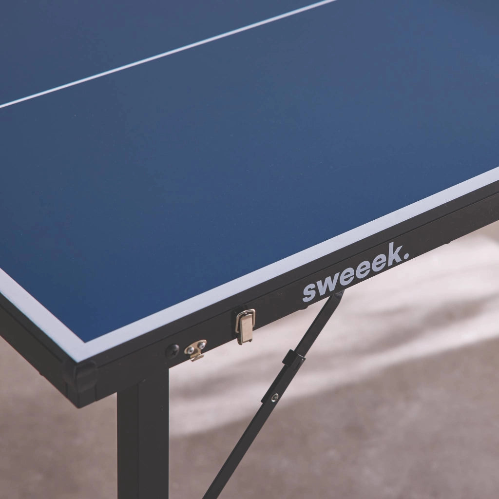 Mini tavolo da ping pong pieghevole per interni con 2 racchette e 3