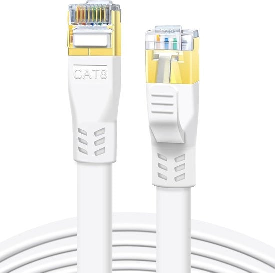 Cavo Ethernet CAT 8 20m - Alta Velocità fino a 40Gbps e 2000MHz - Cavo Flessibile per Reti per Router, PC, TV