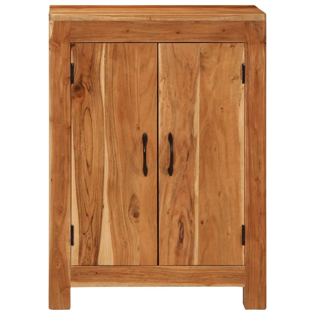 Credenza cassettiera armadio contenitore organizer cucina soggiorno salotto 55 x 35 x 75 cm legno massello di acacia marrone 02_0029591