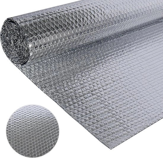 Foliazione d'alluminio isolante a doppia faccia - 60 cm x 4,6 m - 3 mm di spessore - uso multifunzionale