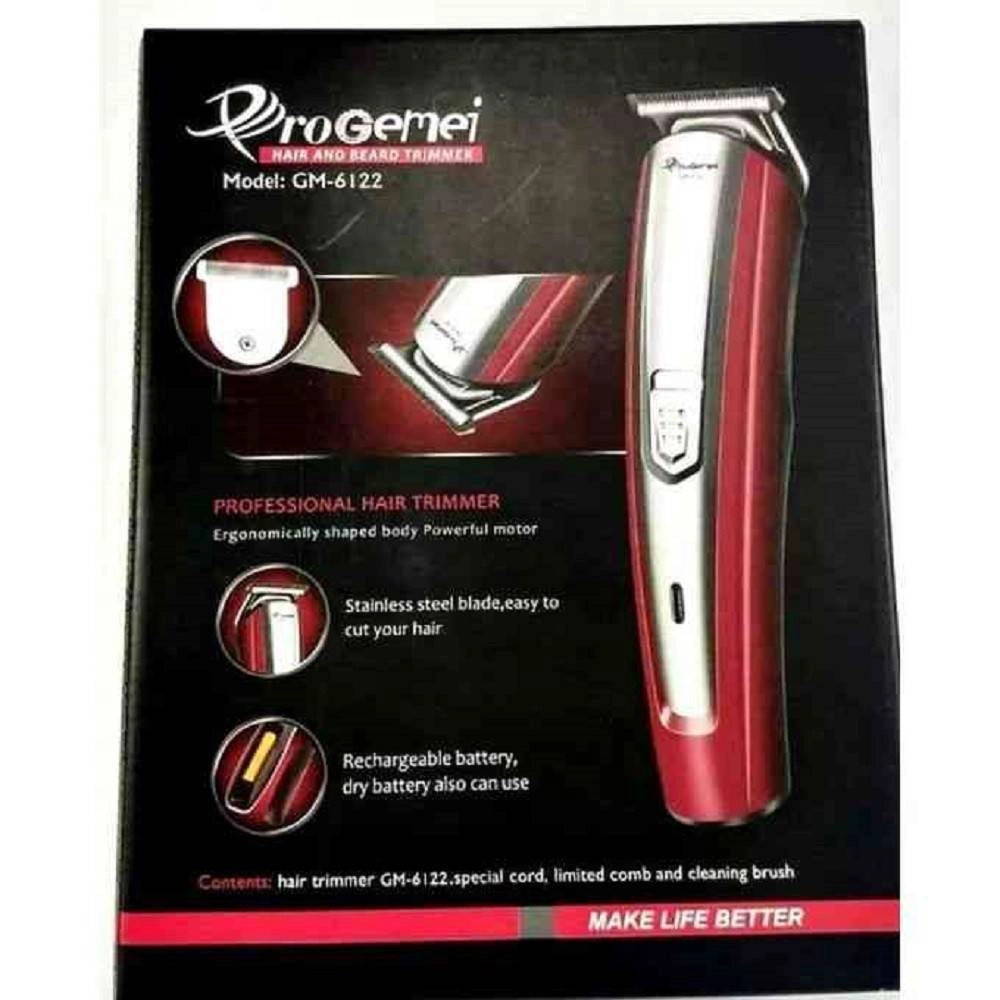 Trade Shop - Tagliacapelli A Batteria Rasoio Professionale Ricaricabile Capelli Barba Gm-6122 -