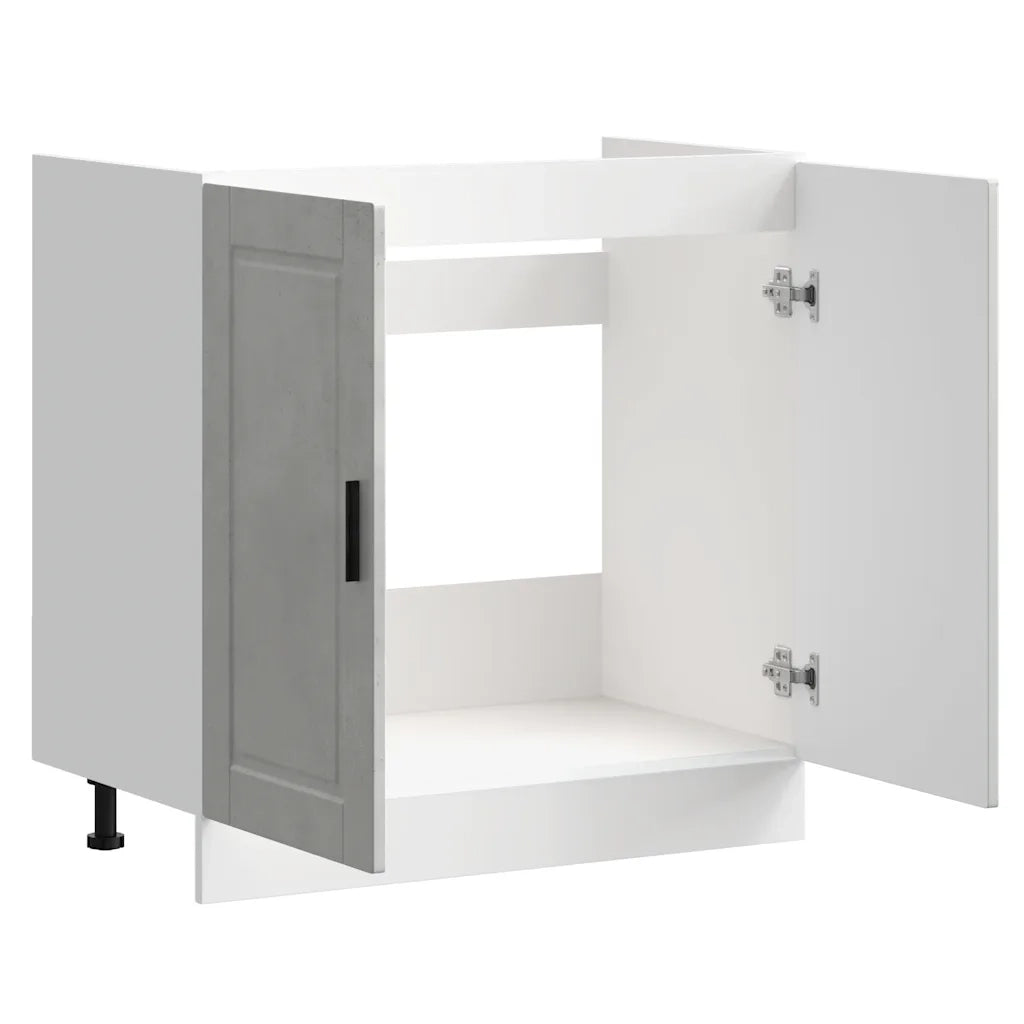 Mobile base lavello Porto Grigio Cemento 80x46x81,5 cm 853931