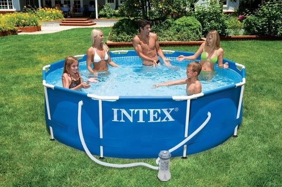 Piscina Metallica con Pompa - 305x76cm