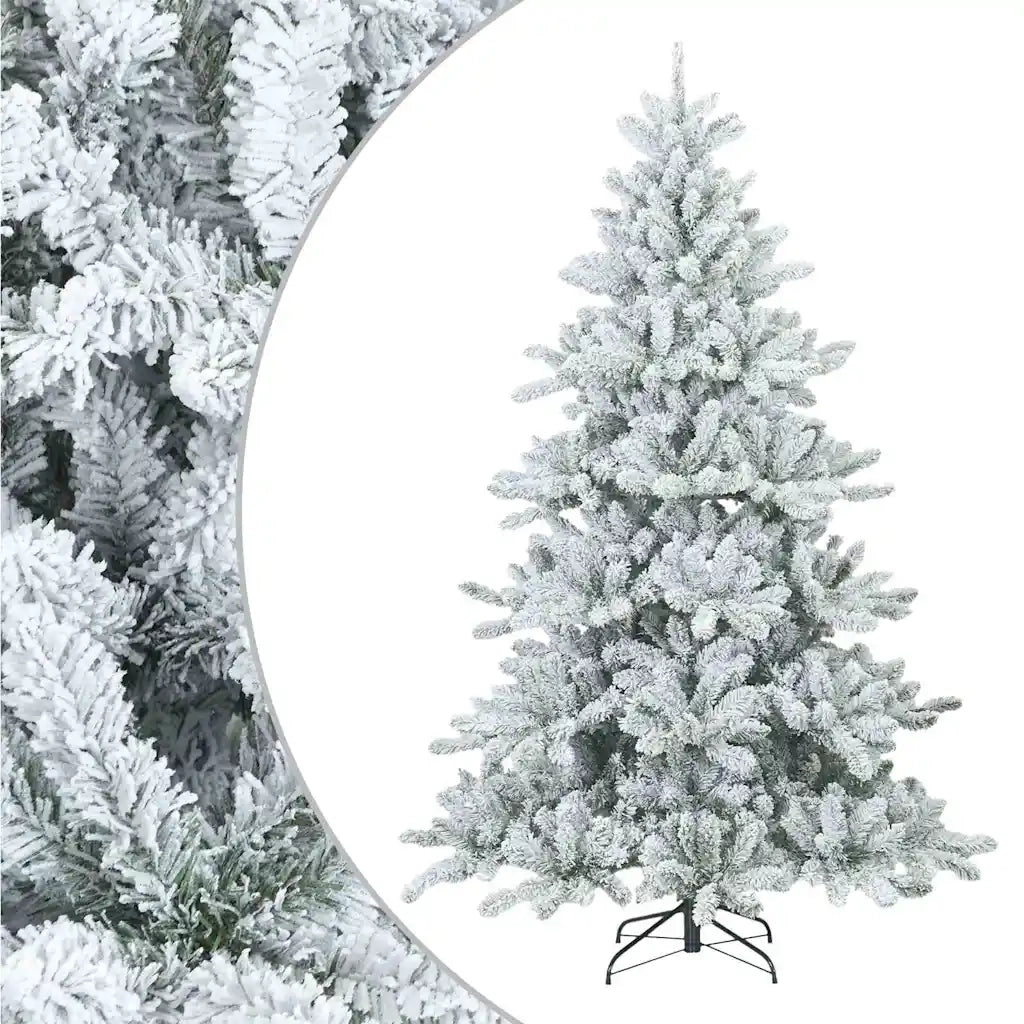 Albero di Natale Artificiale Snodato Foderato di Neve Bianco 42019329