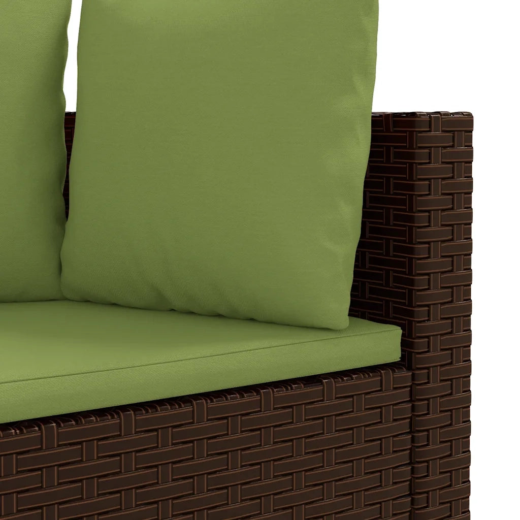 Set Divani da Giardino 7 pz con Cuscini Marrone in Polyrattan 3308438