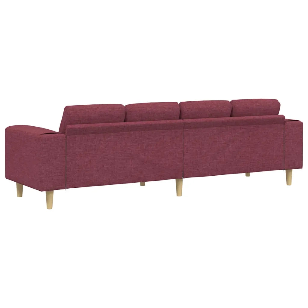 Divano per Soggiorno Rosso Vino 250 x 77 x 76 cm Poliestere 3335084