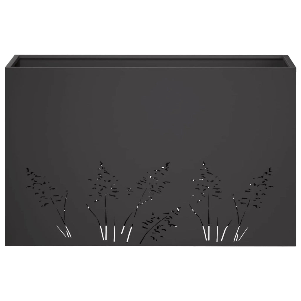 Vaso da giardino 2 pz Nero 80 x 20 x 49 cm 8005821