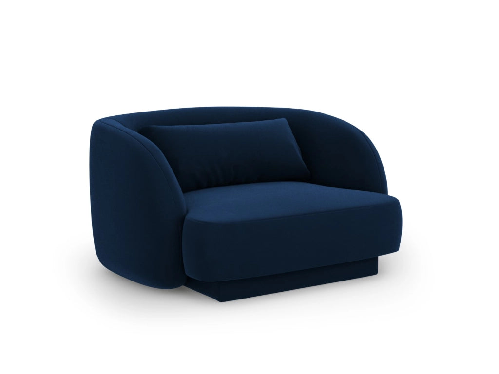 Cosmopolitan Design - Poltrona "Tulum" in velluto blu reale 
