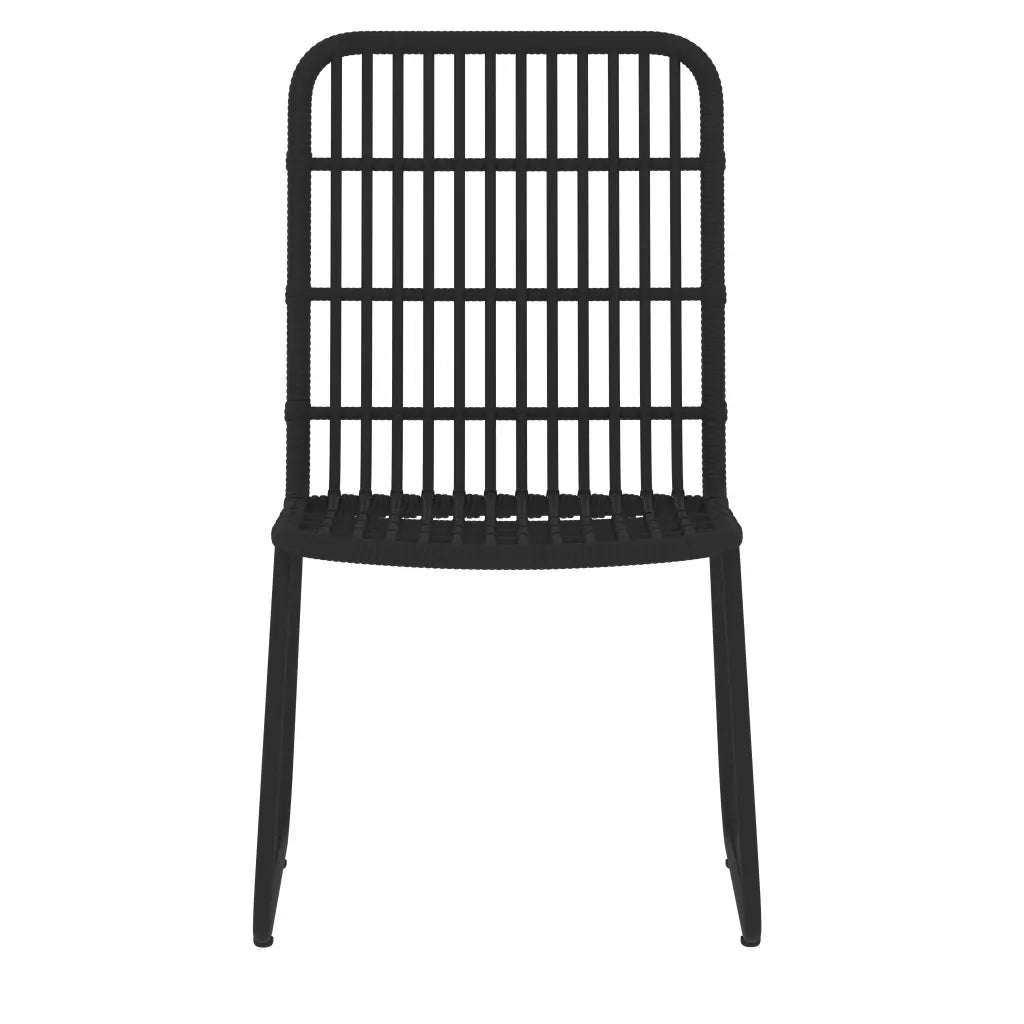 Set da Pranzo per Giardino 9 pz con Cuscini Nero 3099172