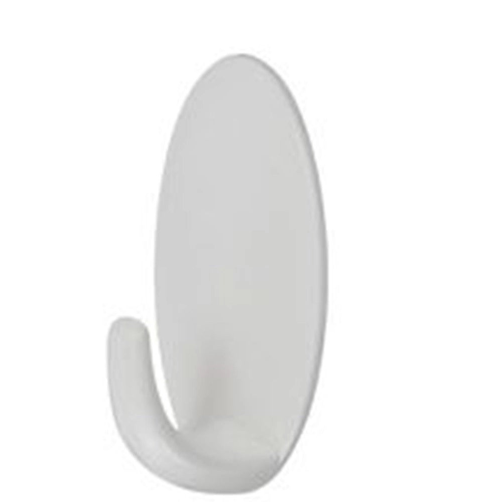 Trade Shop - Gancio Appendino Adesivo Da Parete Casa Cucina Bagno Attaccapanni Ovale 59675 -