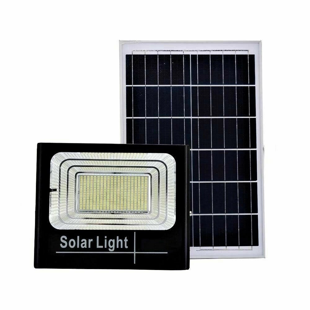 Faro LED 400W con Pannello Solare luce fredda Crepuscolare Telecomando Esterno - ZENCOCCO