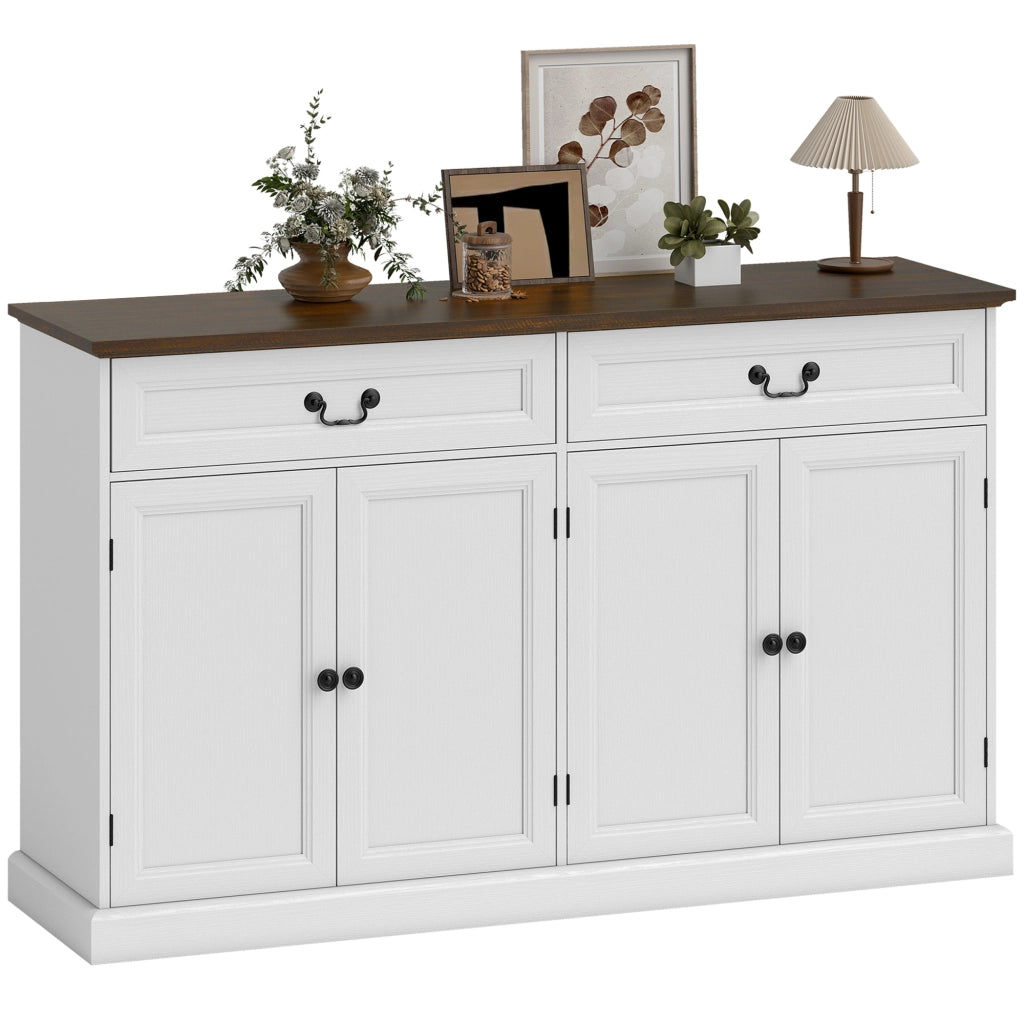 Credenza ¨C zephmum ¨C bianco e marrone 140x40x85cm