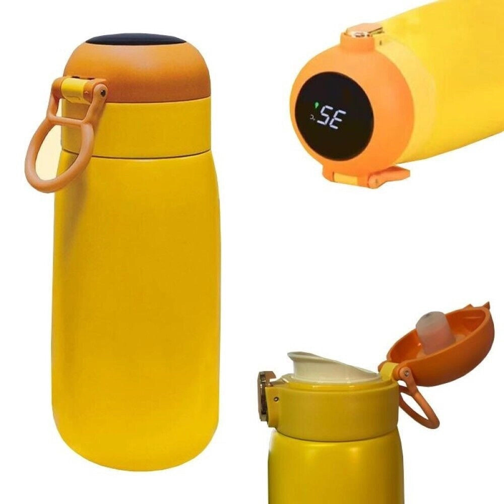 Trade Shop - Borraccia Termica Con Display Led Temperatura Thermos Acciaio Inox 420ml Tx-8334 -