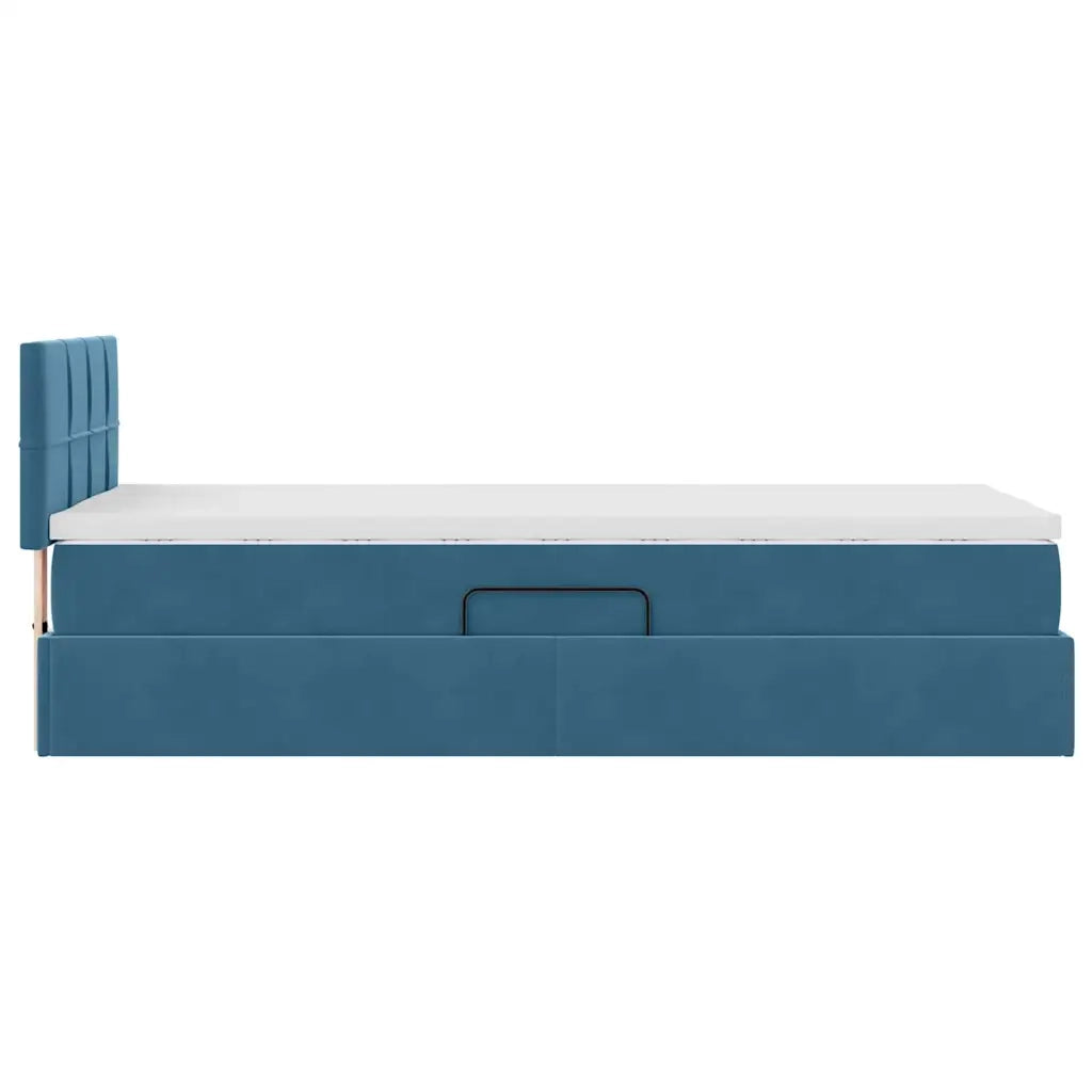 Letto con Contenitore Blu Scuro 100 x 200 cm Velluto 3370741