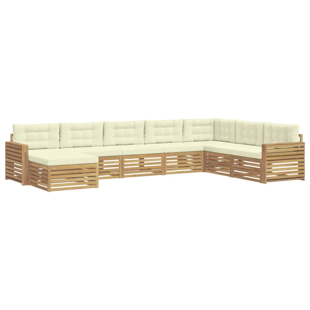 Set di divani da esterno 8 pcs Bianco e Crema 3390970