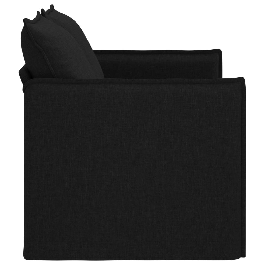 Divano Nero 136 x 82 x 85 cm Tessuto