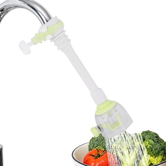 Estensione del rubinetto adattabile - Efficace risparmio d'acqua - Tubo flessibile - Rotazione 360° - Sostituto della tubazione del rubinetto della cucina - Materiale di alta qualità - Estensione del rubinetto