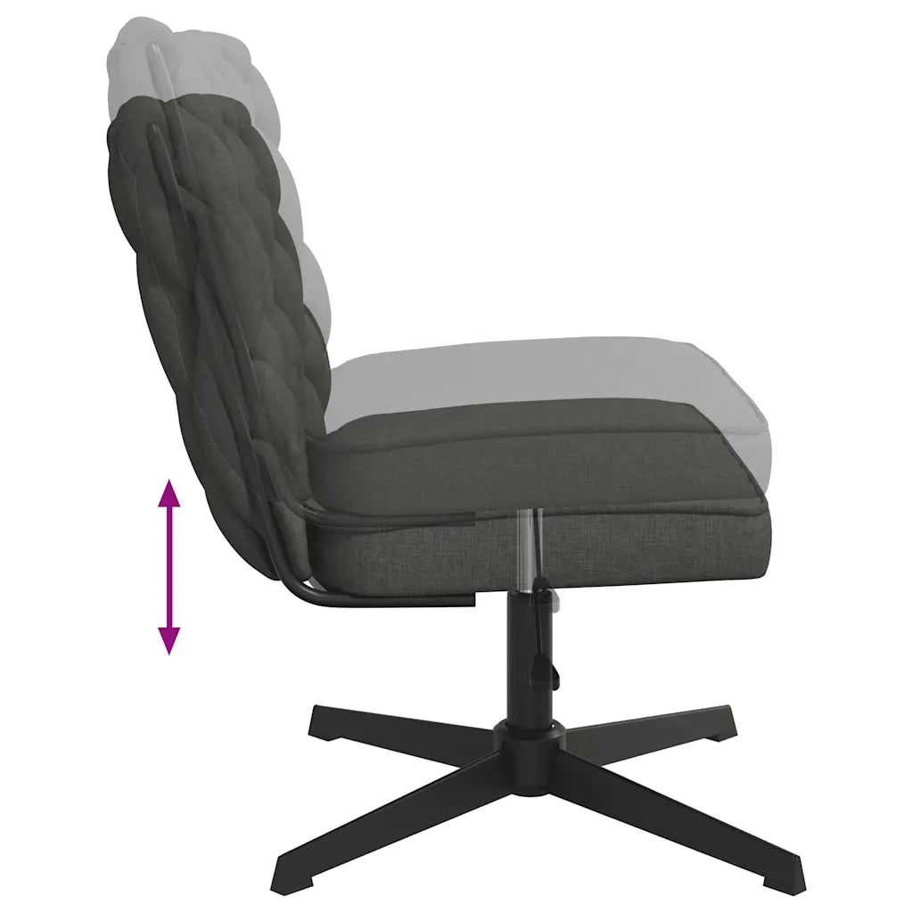 Sedia da Ufficio Girevole Grigio Scuro in Tessuto 4105402