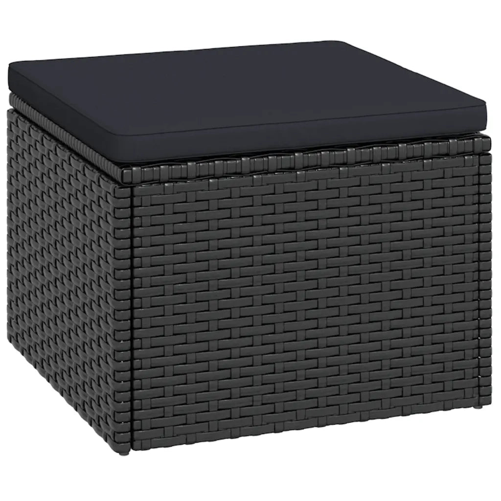 Set Divani da Giardino Nero in Polyrattan 362330