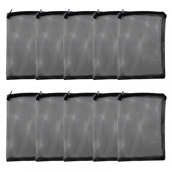 Sac di filtraggio 10 pezzi - Tessuto poliestere resistente alle scalfitture - Adatto per acquario/piscina/lago - Reticolo grossolano/fine - Duraturo - Dimensioni 20/30/40 cm - Filtri per acqua