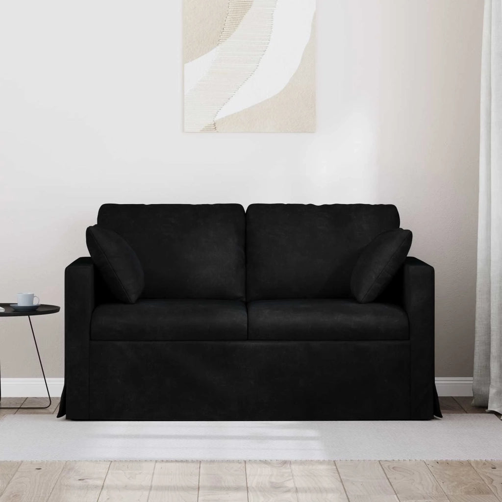 Divano Nero 138 x 78 x 80 cm Velluto