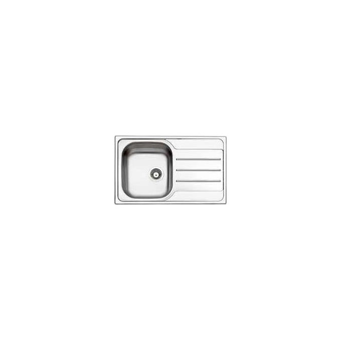 Apell OH791IRPC Serie Oceano Lavello da Incasso 1 Vasca con Gocciolatoio a Destra 79x50 cm in Acciaio Inox Prelucido colore Acciaio Inossidabile