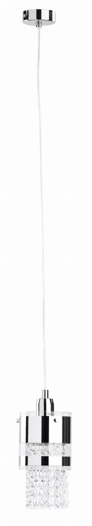 Lampadario cristallo Alfa Bruno 1xE27 cromato 19221