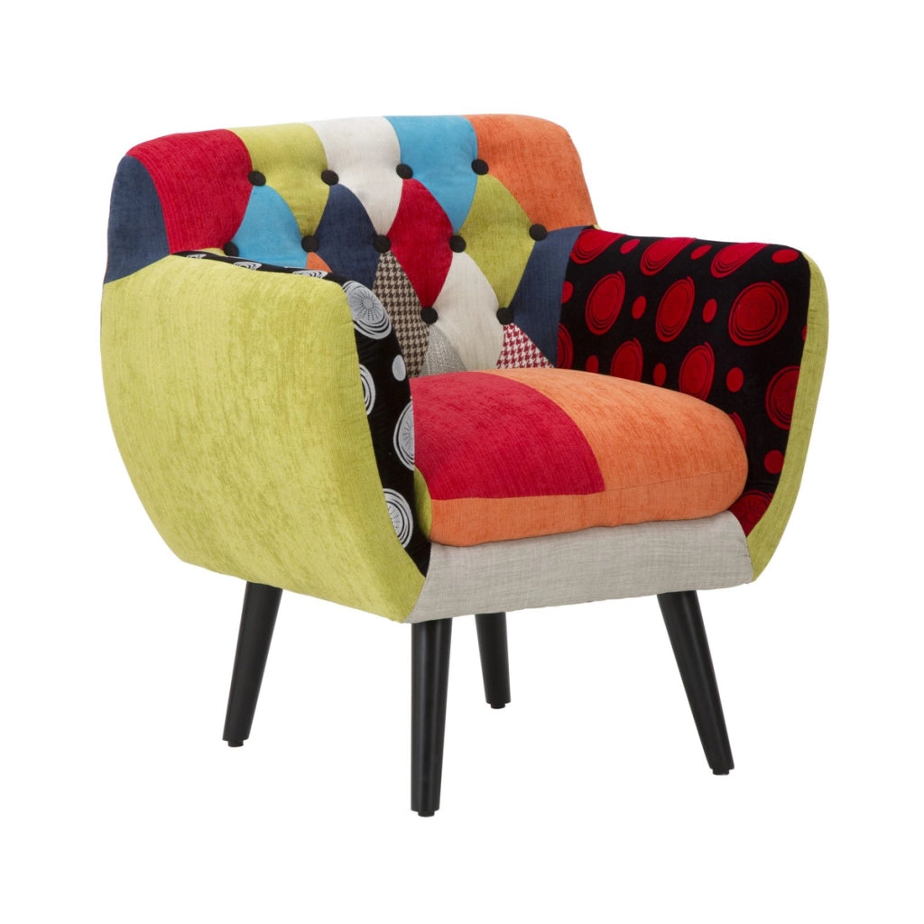 Poltrona Imperial New patchwork capitonne multicolor 67x57x73 cm
