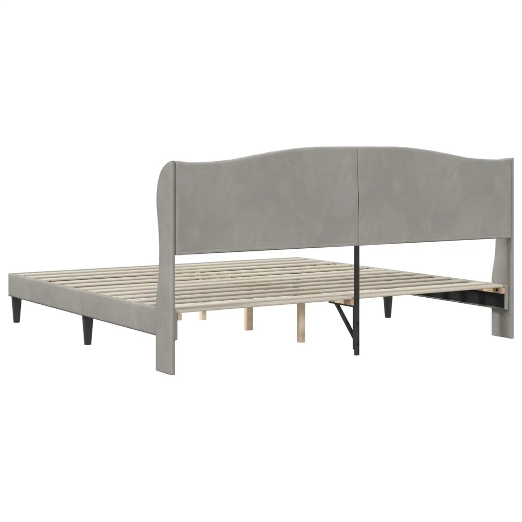 Struttura del letto Grigio Chiaro 180 x 200 cm Velluto 42027935