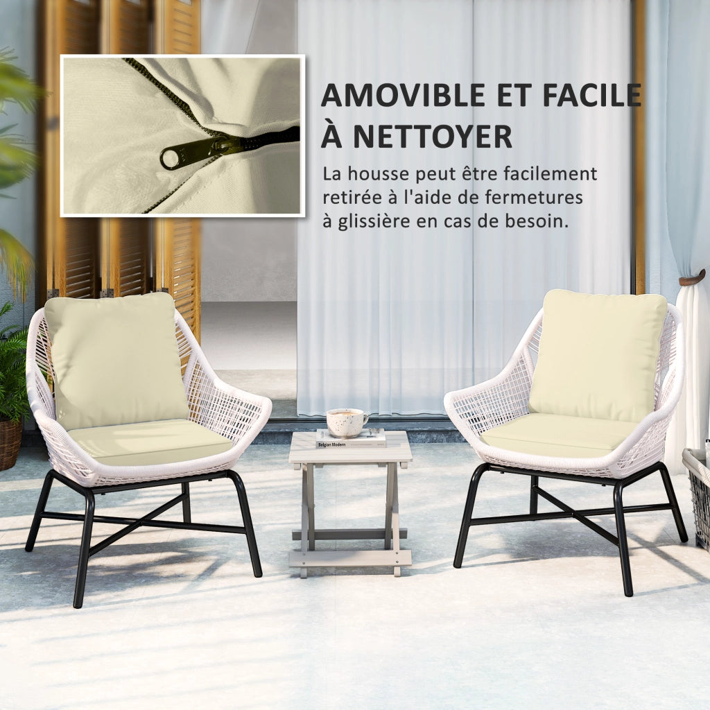 Poltrona Relax con Cuscini ¨C Zephmum ¨C Crema