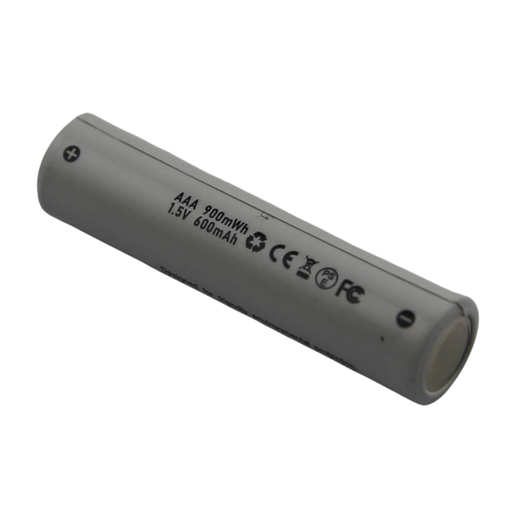 Pila AAA ricaricabile agli ioni di litio con porta di ricarica USB-C 1,5 V 600 mAh 0,9 Wh Bianco Avizar