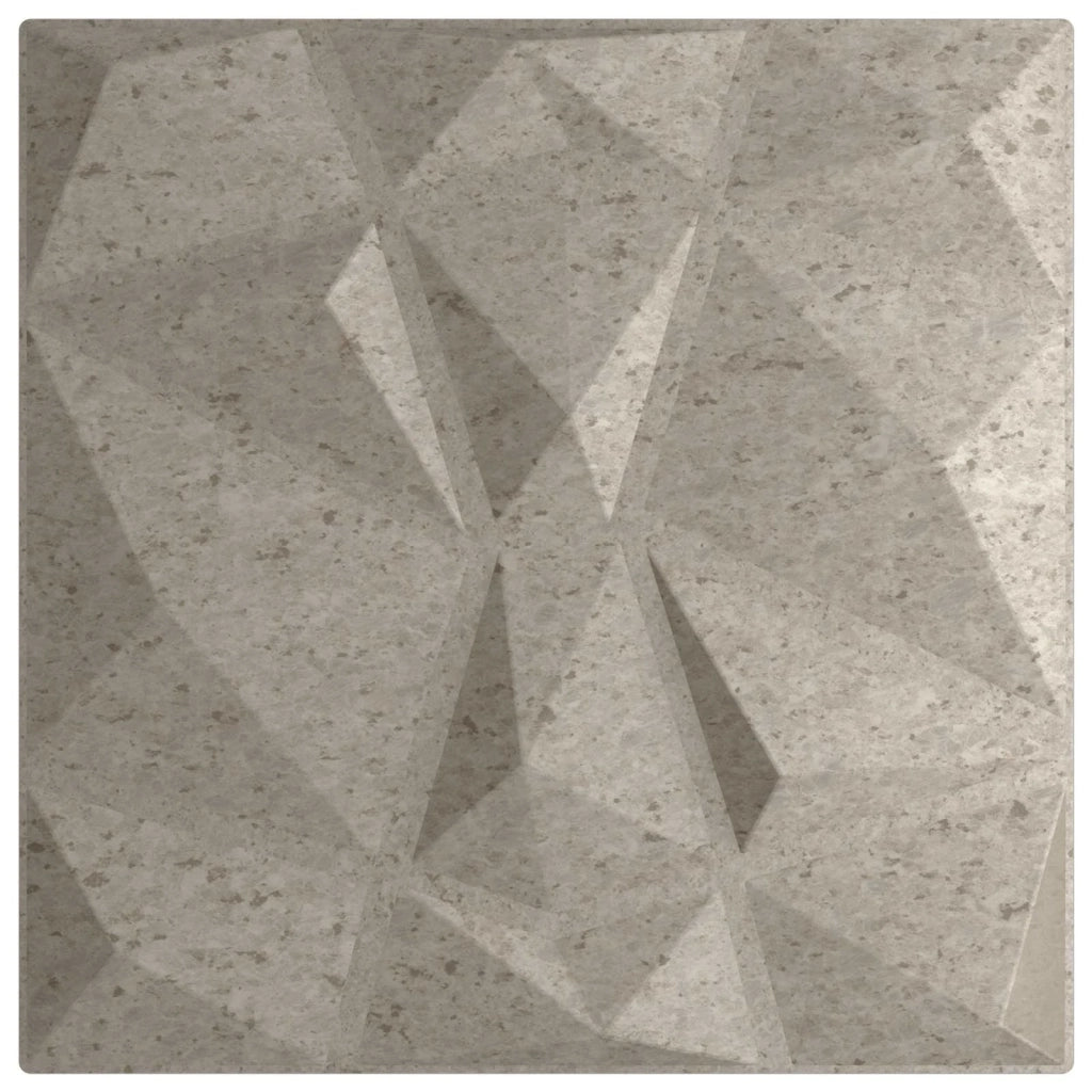 Pannelli da parete 48 pz 50 x 50 cm Grigio Cemento Schiuma XPS 42046037