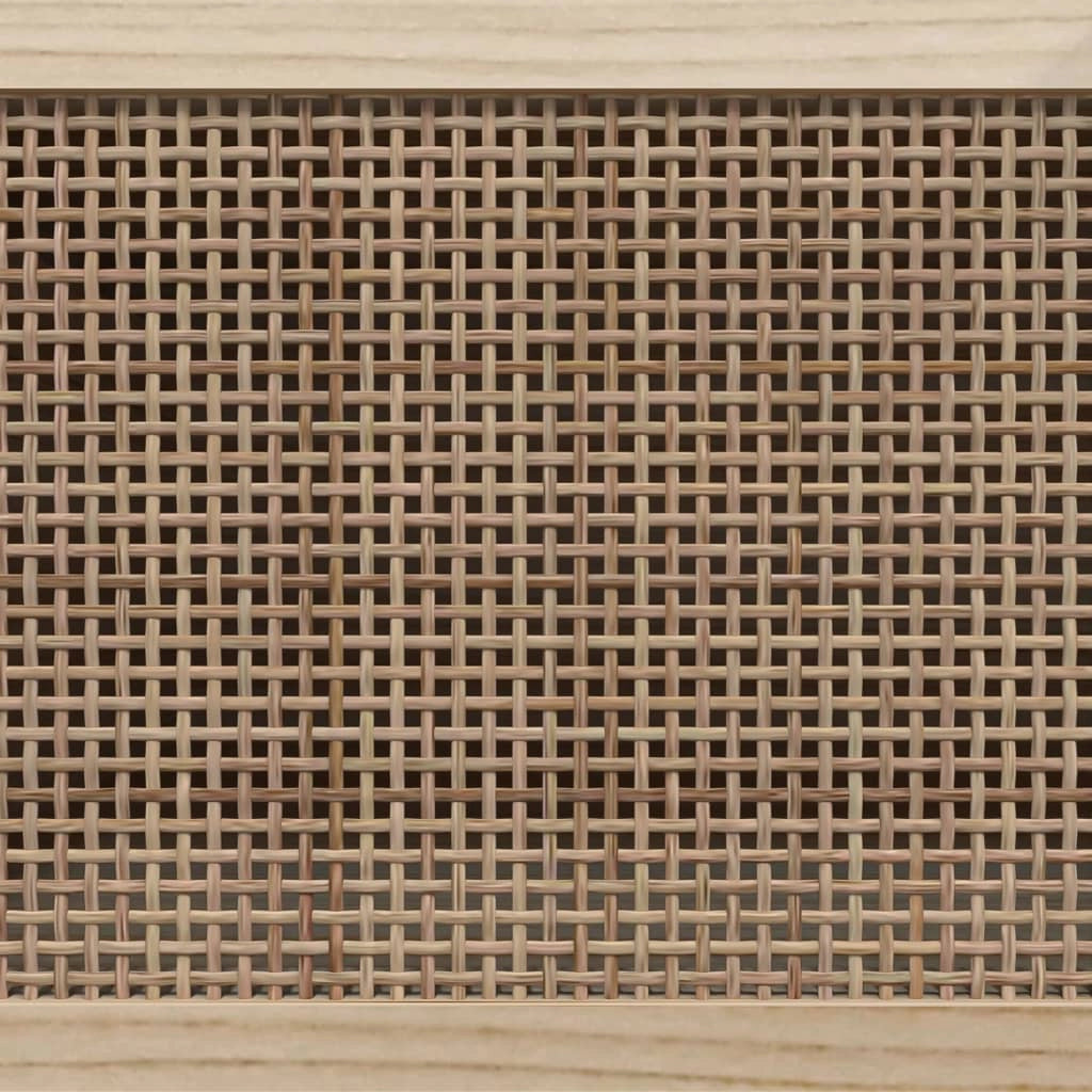 Mobile TV multimediale scaffale TV credenza mobile TV sala da pranzo soggiorno camera da letto 105 x 30 x 40 cm legno di pino massiccio rattan marrone naturale 02_0025661